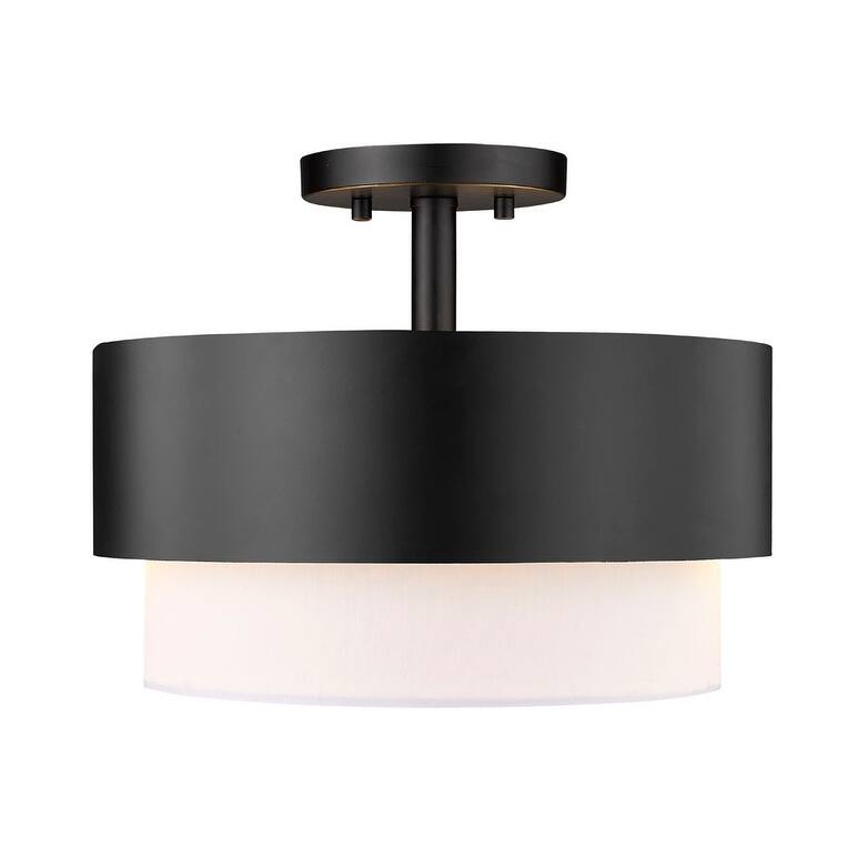 Z-Lite 495SF13 Counterpoint 2 Light 13" Wide Semi-Flush Ceiling