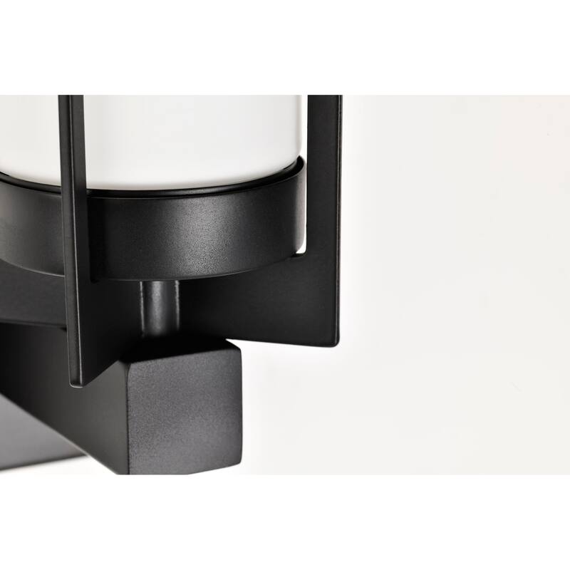 Roselle 1 Light Vanity Matte Black with White Glass - Matte Black
