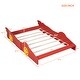 preview thumbnail 8 of 9, Full Size Race Car-Themed Platform Bed with Wheels, Durable Construction and Side Rails for Safety and Comfort