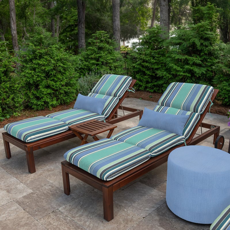 Casual Cushion Sunbrella® Fabric 1-Piece Outdoor Chaise Cushion, 22.5"W x 74"L - 22.5"W x 74"L