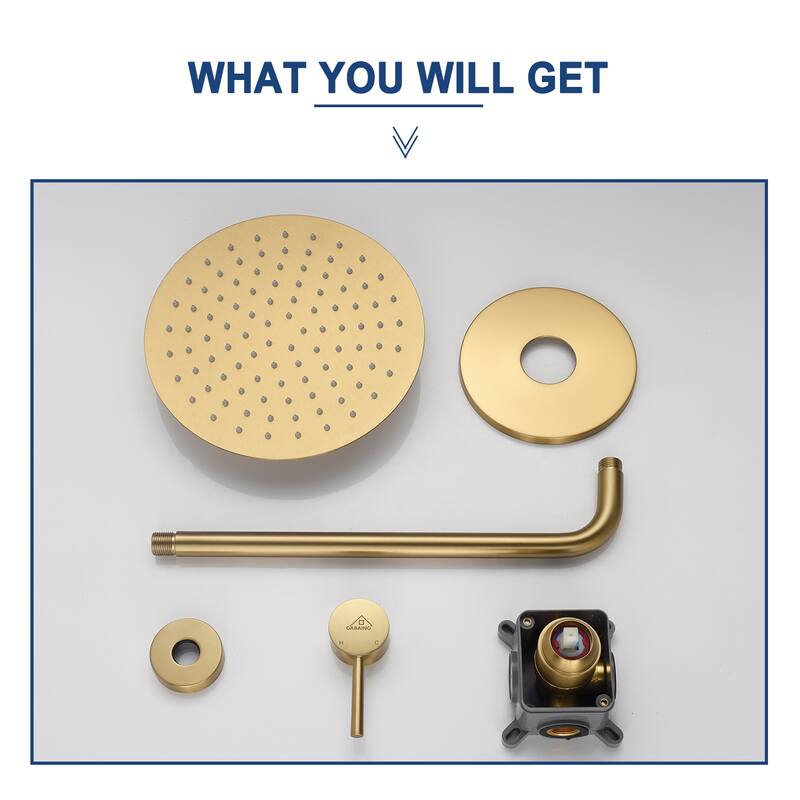 Round Single Functions Wall Mount Shower Faucet