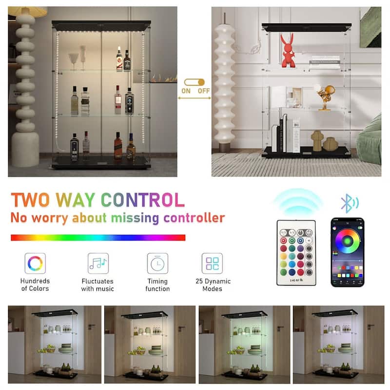 Tempered Glass Display Cabinet,Storage Cabinet,File Cabinet,with LED
