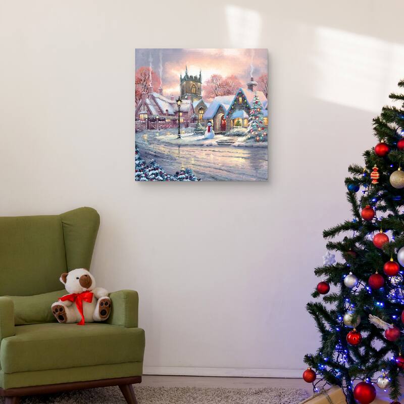 Snowy Village by The Macneil Studio Canvas Art Print