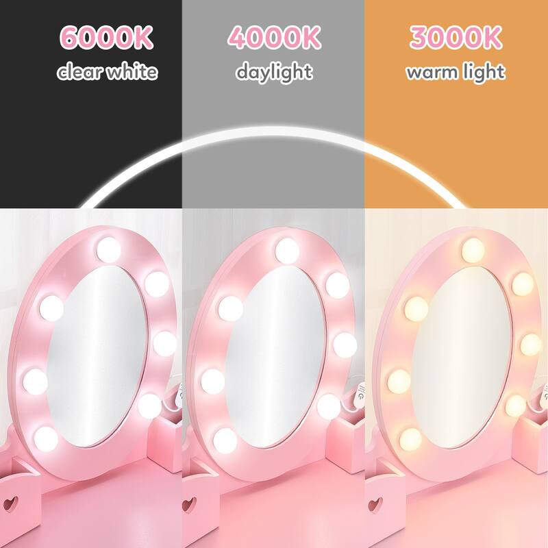 Kids Vanity, Makeup Desk & Chair Set, Makeup Desk Dressing Table