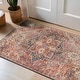 preview thumbnail 38 of 50, Floral Medallion Washable Rug – Low Pile, Non-Slip, Ideal for Entryway, Living Room, and Bedroom 2' x 3' - Multi