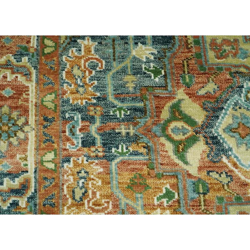 Multi Size Hand Knotted Oushak Rust Oriental Rug by LoomBloom