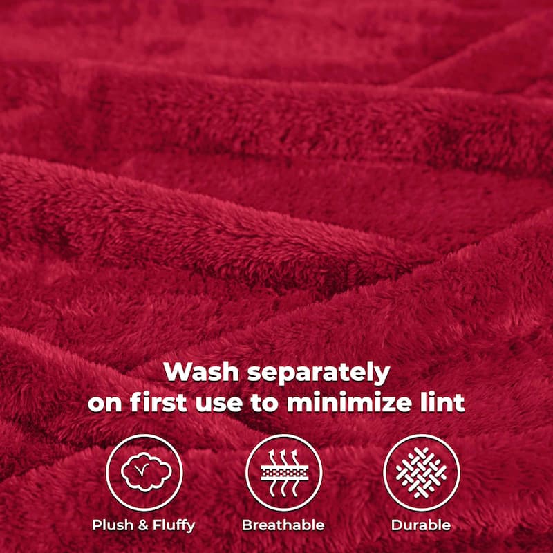 Superior Solid Fluffy Fleece Blanket, Plush and All Season