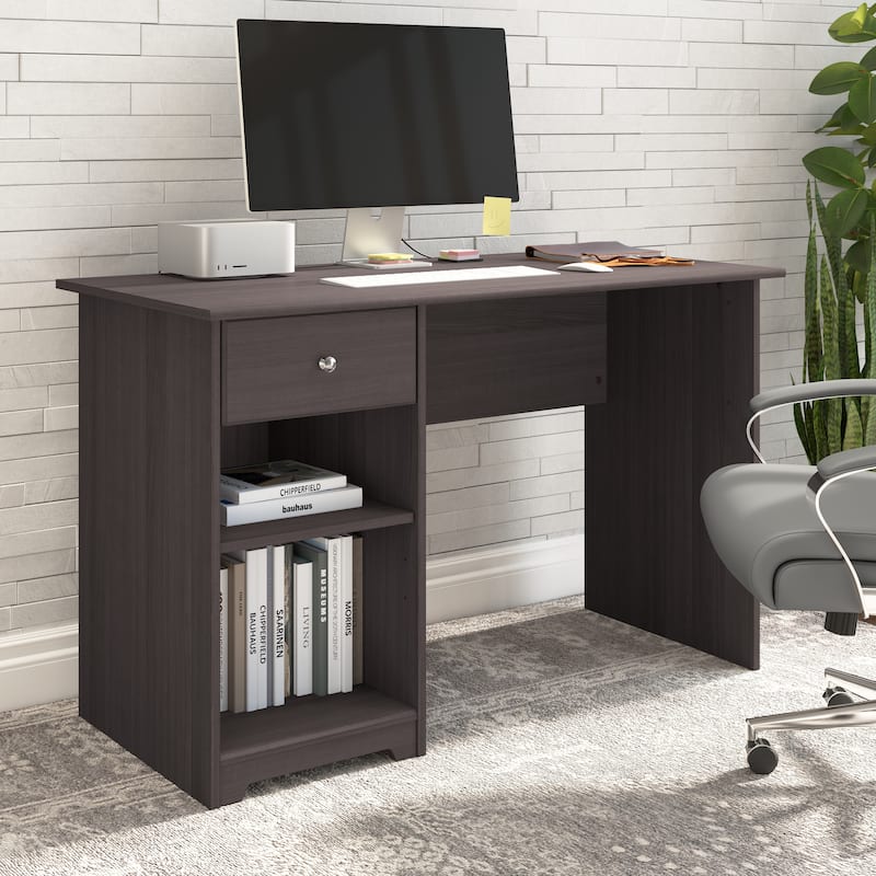 Cabot 48W Computer Desk with Storage by Bush Business Furniture - Heather Gray