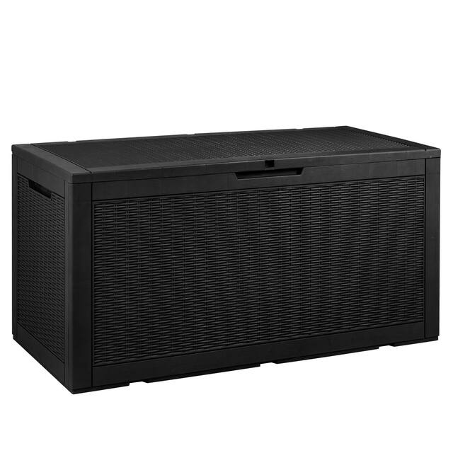 Lacoo 100-120 Gallon Patio Storage Box All Weather Plastic Deck Box