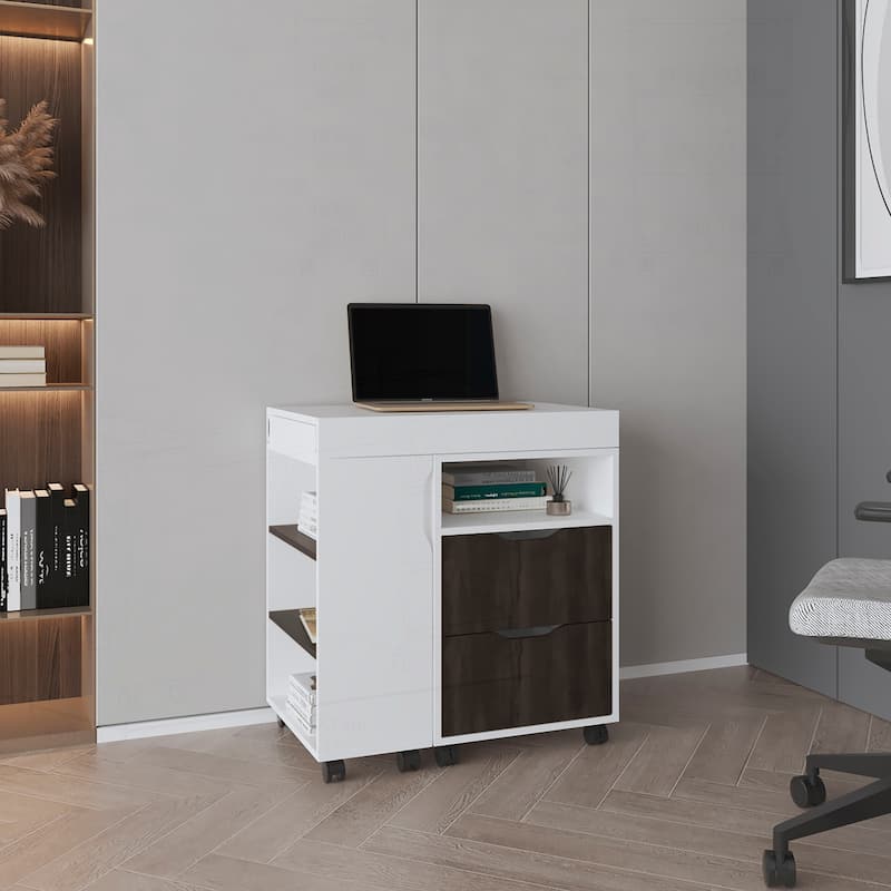 Versatile Expandable Desk with Abundant Shelving