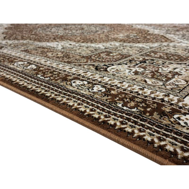 Prime Collection Border Brown/Cream Area Rug