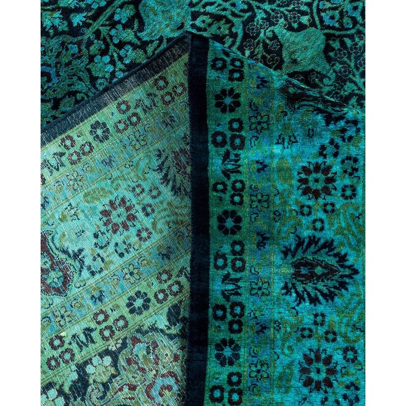 Contemporary Overdyed Wool Hand Knotted Area Rug - 6' 1" x 9' 3"