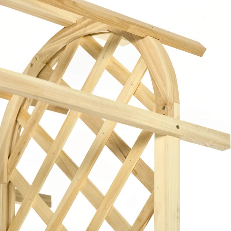 Outsunny Wooden Garden Wedding Arch for Climbing Plants
