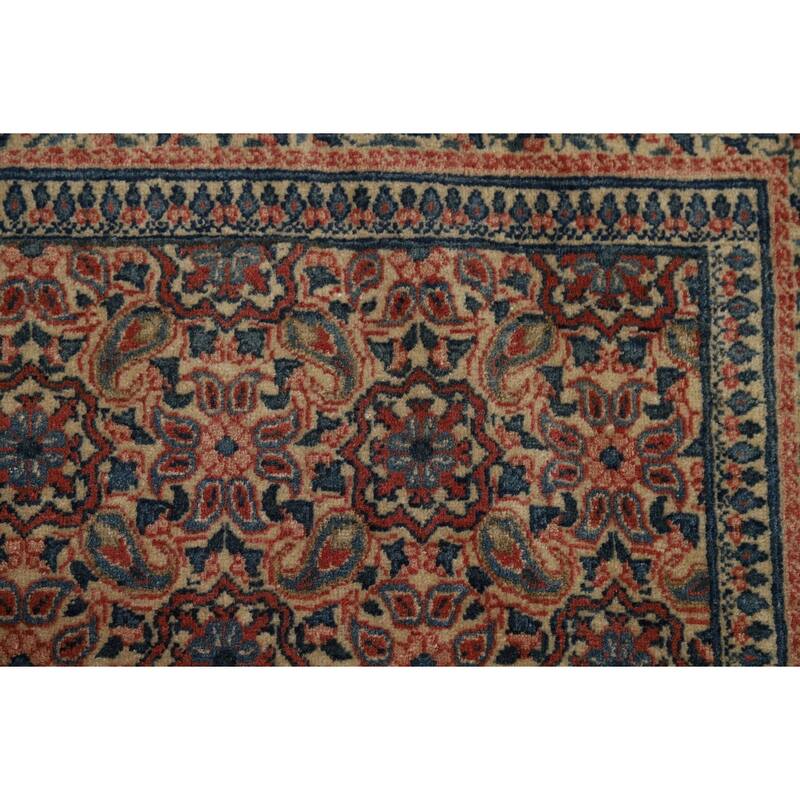 Floral Qum Foyer Rug Handmade Wool Carpet - 4'5" x 6'4"