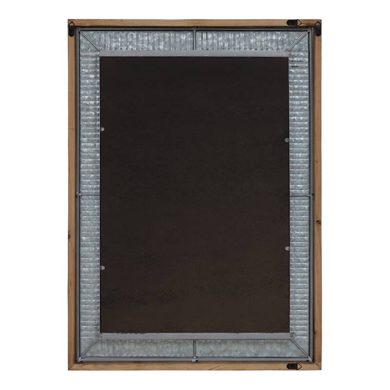Kate and Laurel Deely Wood and Metal Wall Mirror