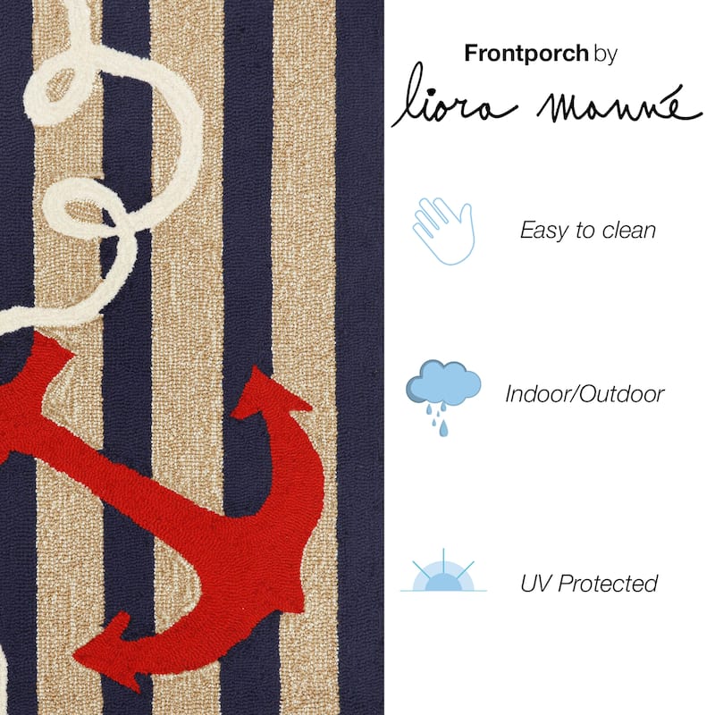 Liora Manne Frontporch Anchor Indoor/Outdoor Rug - 3'6" x 5'6"