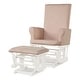 preview thumbnail 1 of 30, Gymax Glider and Ottoman Cushion Set Wooden Baby Nursery Rocking Chair - See Details Pink