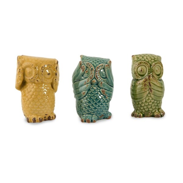 IMAX Home 69230-3 Wise Owls - Set of 3