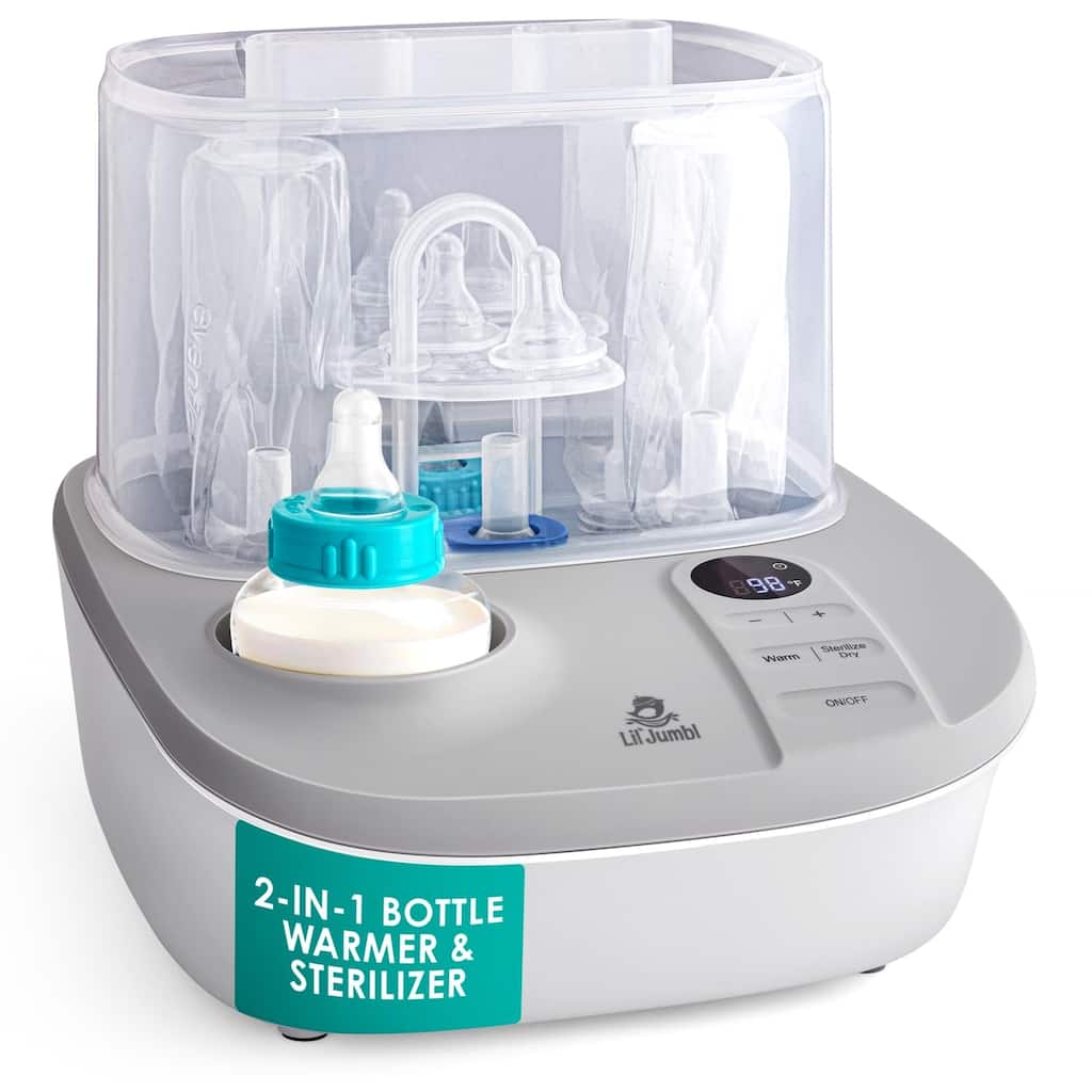 Lil' Jumbl 2-in-1 Baby Bottle Warmer & Sterilizer Dryer for Milk & Steam