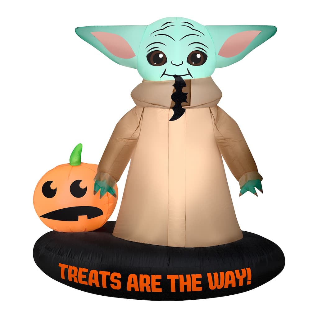 National Tree Company Halloween Inflatable Decoration, Green, Mandalorian, Self Inflating, Plug In, 78 Inches - 6.5 ft