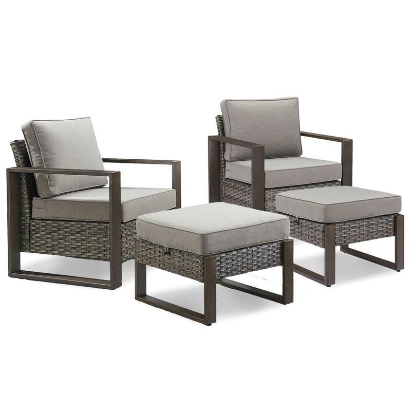 Outdoor Patio Chair with Thick Cushion