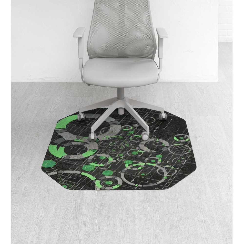 Jani Gaming Chair Mat - Anti-Slip Ergonomic Rug and Chairmat Combo for Home Office, Hard Floor Protector with Smooth Glide