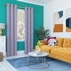 preview thumbnail 37 of 62, Sun Zero Harper Bright Vibes Total Blackout Grommet Curtain Panel, Single Panel