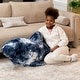 preview thumbnail 2 of 17, Raven-Symoné Finn the Shark Sea Buddy Large Kids Stuffed Animal Bean Bag and Pouf Synthetic Fur Blue Print