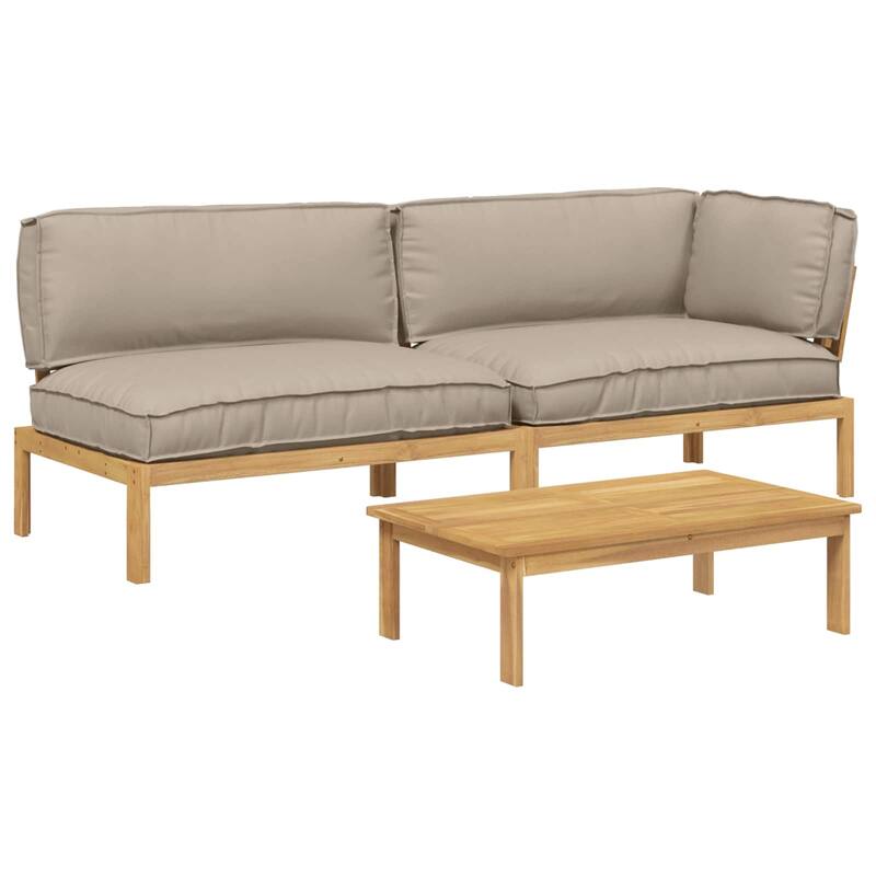 vidaXL Sofa Set in Solid Acacia Wood
