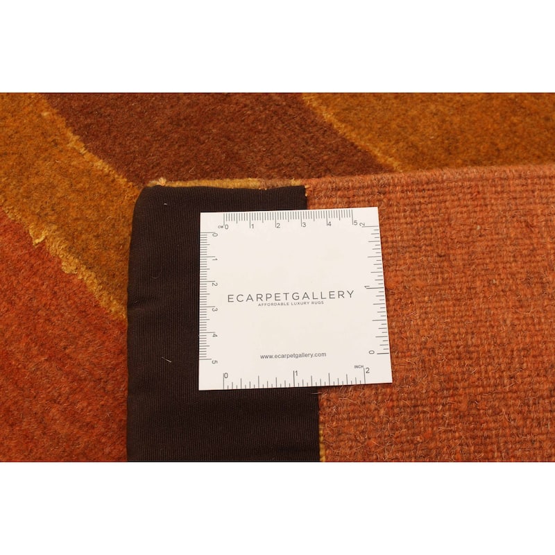 ECARPETGALLERY Hand-knotted Opulence Gold Wool Rug - 3'5 x 8'2