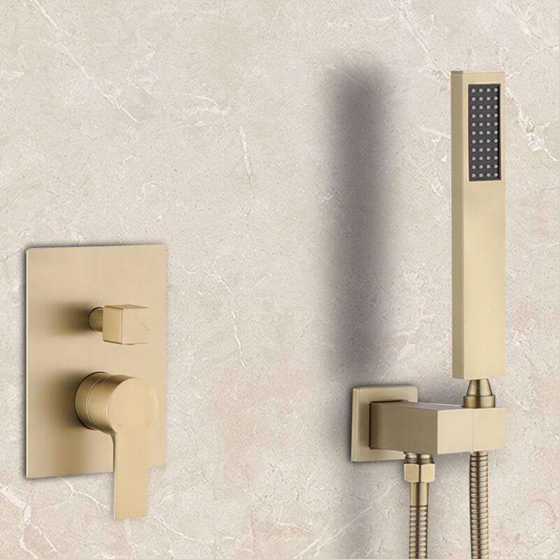 Topcraft Wall Mounted Rain Shower System with Handheld Showerhead