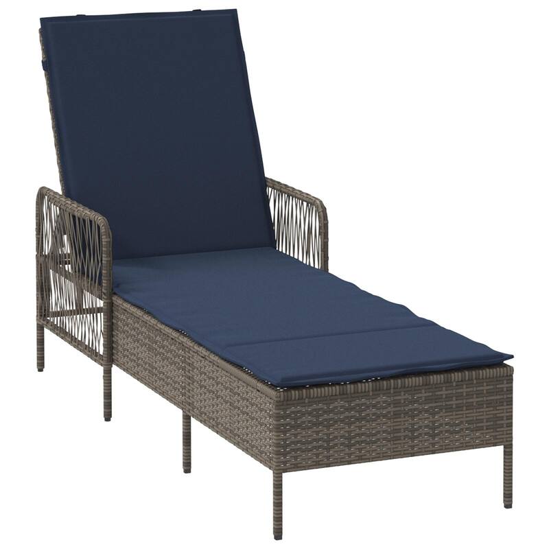 Adjustable Sun Lounger - 61.8 x 21.7 x 36.2 in