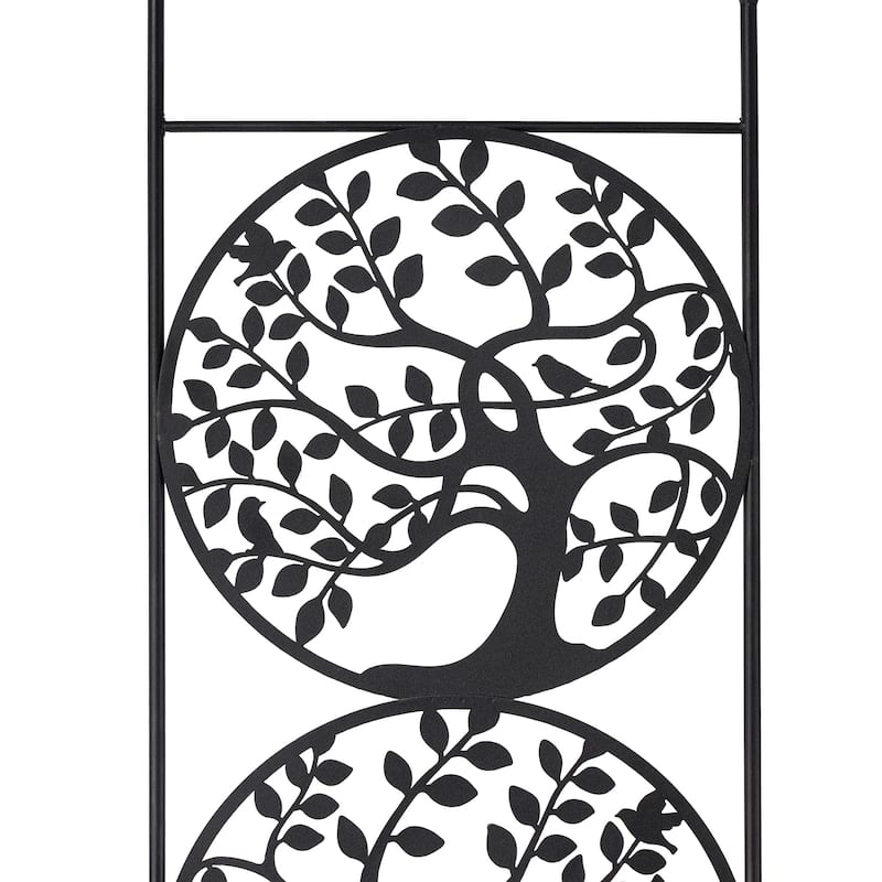 4 Pack Outdoor Metal Panel Garden Trellises for Climbing Plants with Stakes By Glitzhome