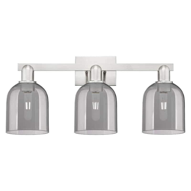 Innovations Lighting 716-3W-12-25 Bella Vanity Bella 3 Light 25" Wide - Brushed Satin Nickel / Light Smoke