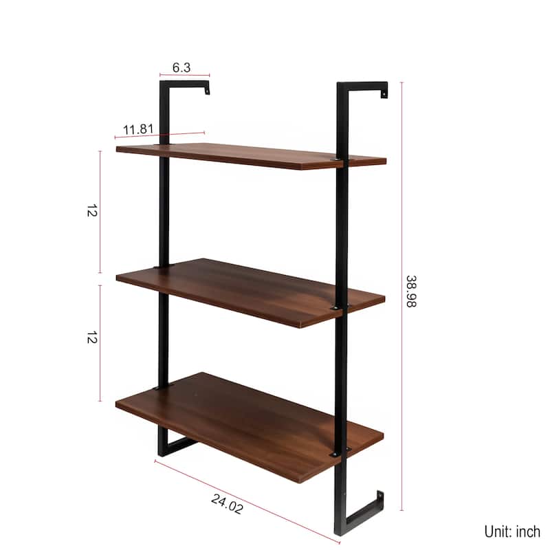 3 Tier and 2 Tier Bathroom Shelves Metal, Wood Hanging Storage Bookshelf