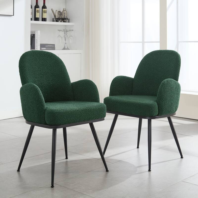 Fabric Upholstered Dining Chairs Set of 2/4 with Arms - 34.8"H x 23.2"W x 22.8"D