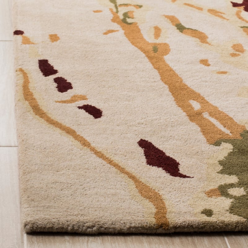 SAFAVIEH Handmade Bella Pavuna Modern Floral Wool Rug