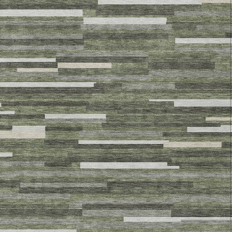 HomeRoots Striped Transitional Rectangle Outdoor Rug