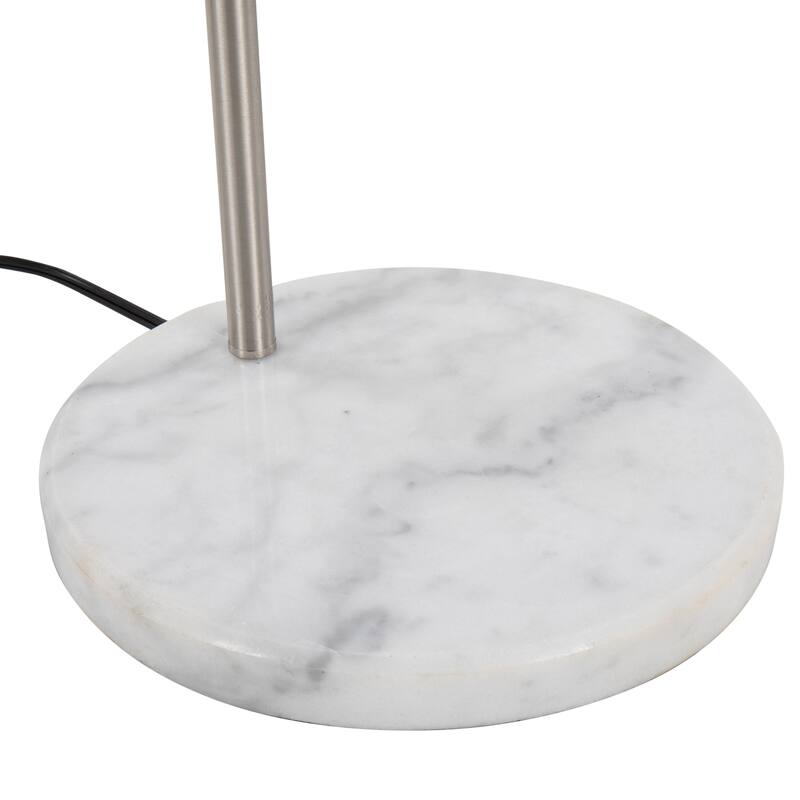 Lumisource Floor Lamp White Marble and Metal with Clear Frosted Glass - 29.5"Lx10.75"Wx73"H