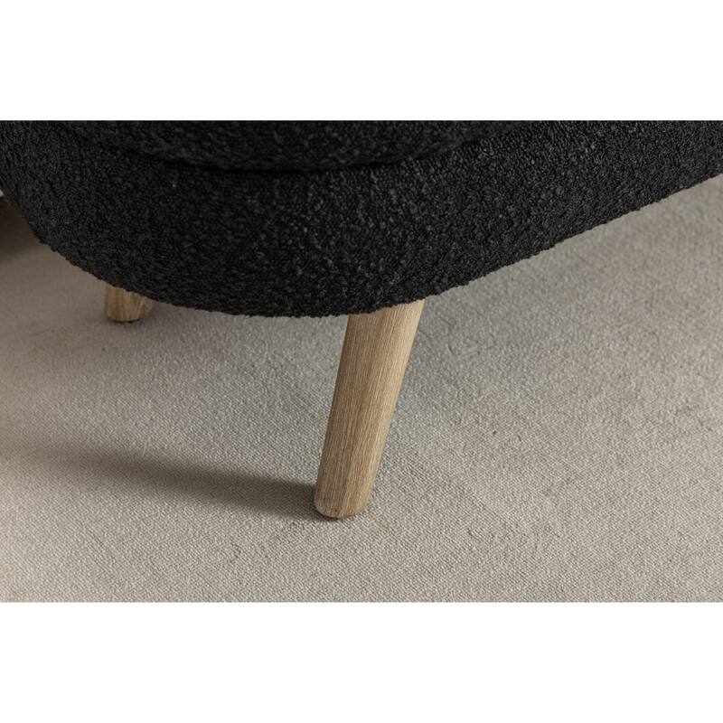 Upholstered Storage Bench with Wooden Legs