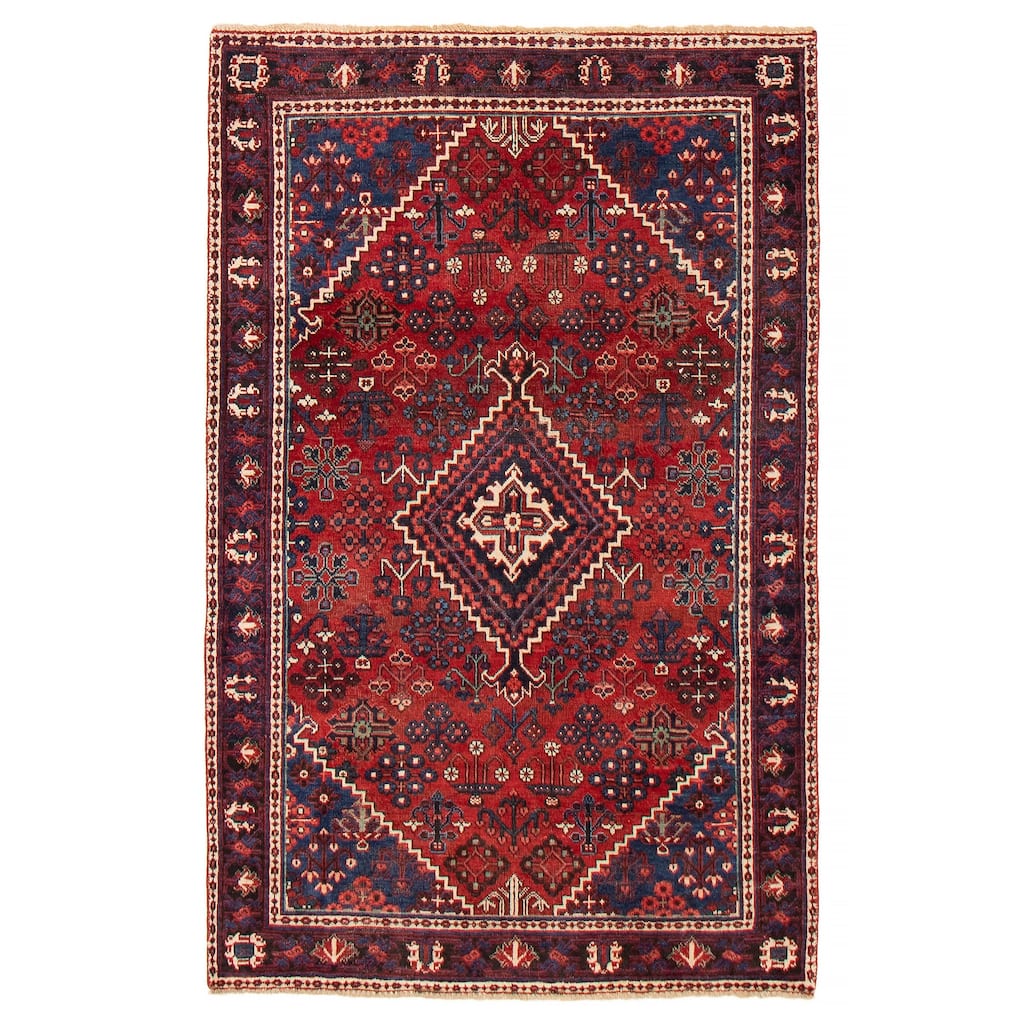 ECARPETGALLERY Hand-knotted Anadol Red Wool Rug - 4'2 x 6'7
