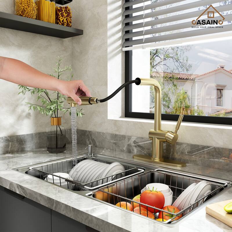 Single Handle Pull Out Sprayer Kitchen Faucet