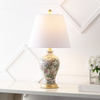 Grace 24" Floral LED Table Lamp, Multi/Brass by JONATHAN Y