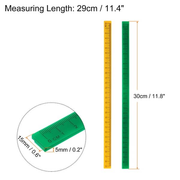 3pcs Whiteboard Magnetic Ruler 29cm Metric Straight Rulers - Bed Bath ...