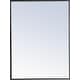 preview thumbnail 1 of 9, Elegant Lighting Eternity 32" x 24" Rectangular Metal Framed Wall Black