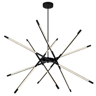 Oskil LED Integrated Chandelier With Black Finish