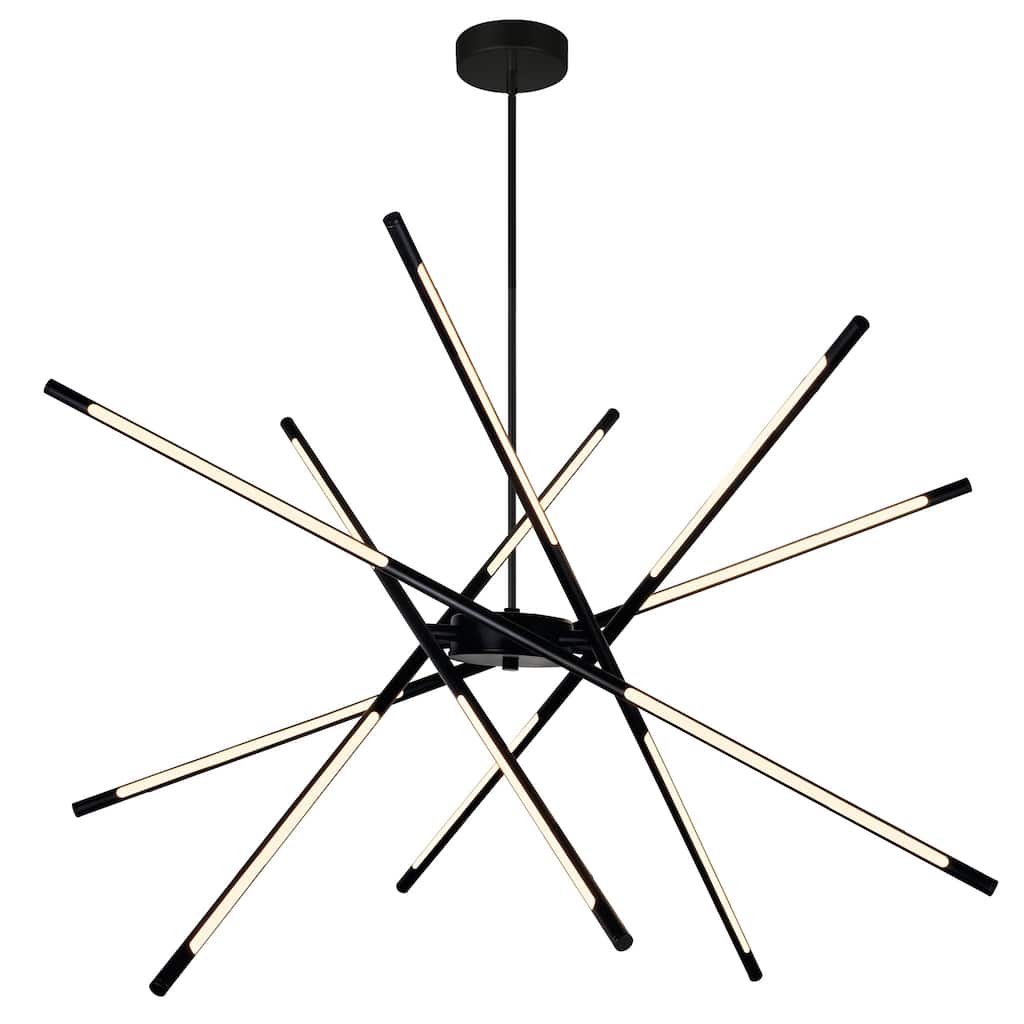 Oskil Integrated LED 43in Black Chandelier