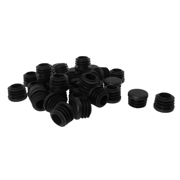 7/8" 0.87" OD Plastic Round Tube Insert Glide End Cap Pad 34pcs 0.75"-0.83" Inner Dia for Furniture Porch Floor Prevent Noise
