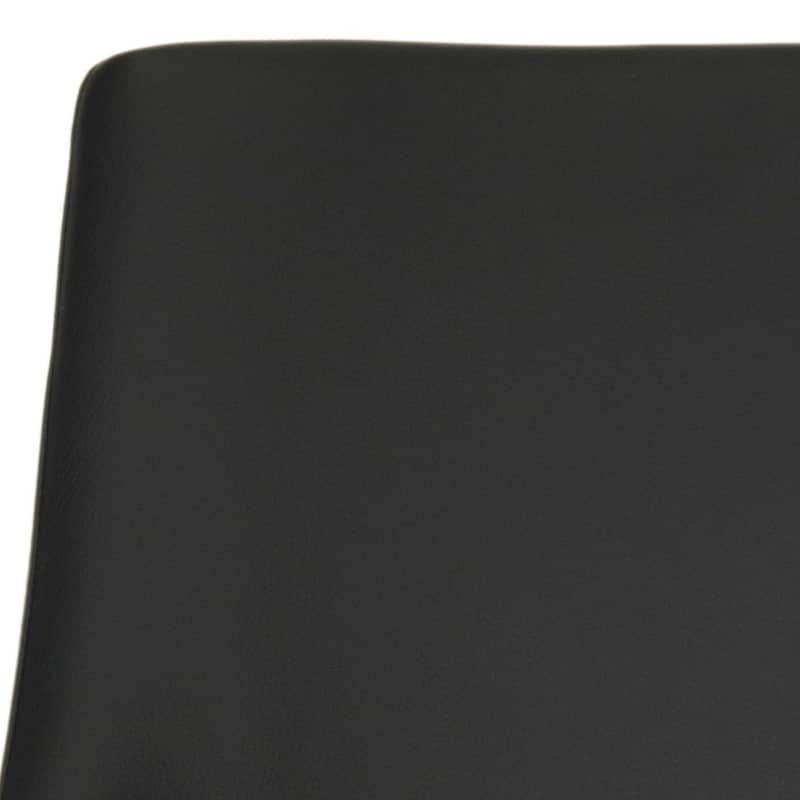 SAFAVIEH Mid-Century Dining Summerset Modern 42-inch Black Leather Bar Stool - 21.2" x 18.9" x 41.8"