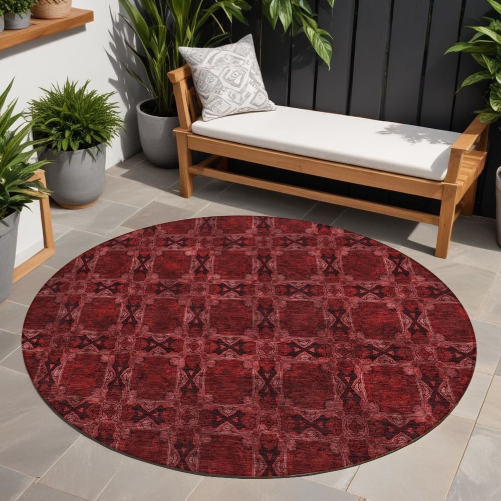 Almomi Garden-Inspired Weather Resistant Versatile Elegance Outdoor Rug